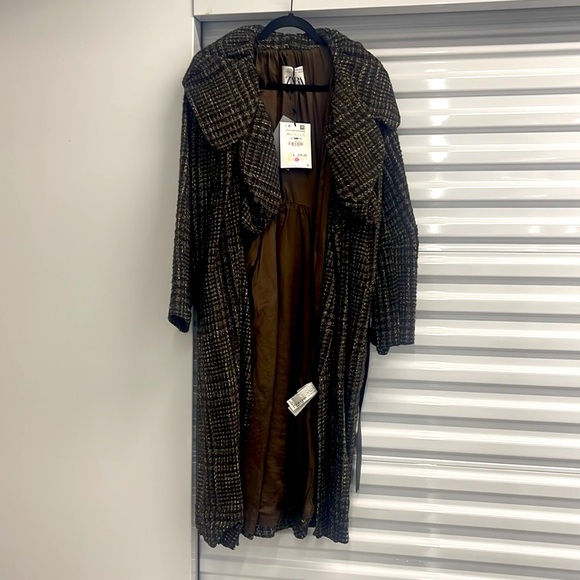 Zara Limited Edition Balloon Collar Long Coat - Sz M/L NWT - Picture 9 of 15